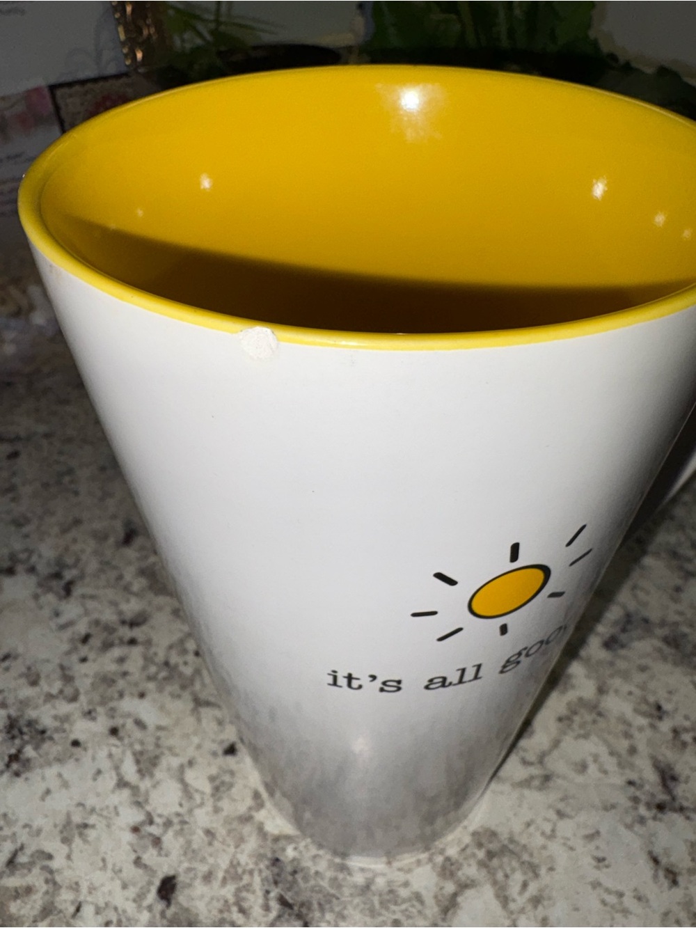 10 Strawberry Street / White Ceramic Coffee Mug with Sun- “it's all good” - Picture 5 of 9